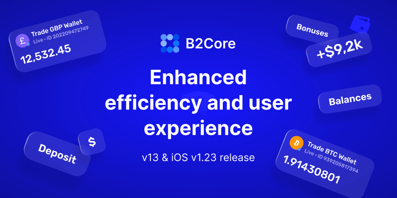 B2CORE v13 and iOS v1.23 