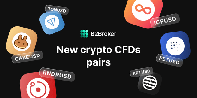 B2BROKER Expands Crypto Liquidity Offering with 6 New Crypto CFDs Pairs
