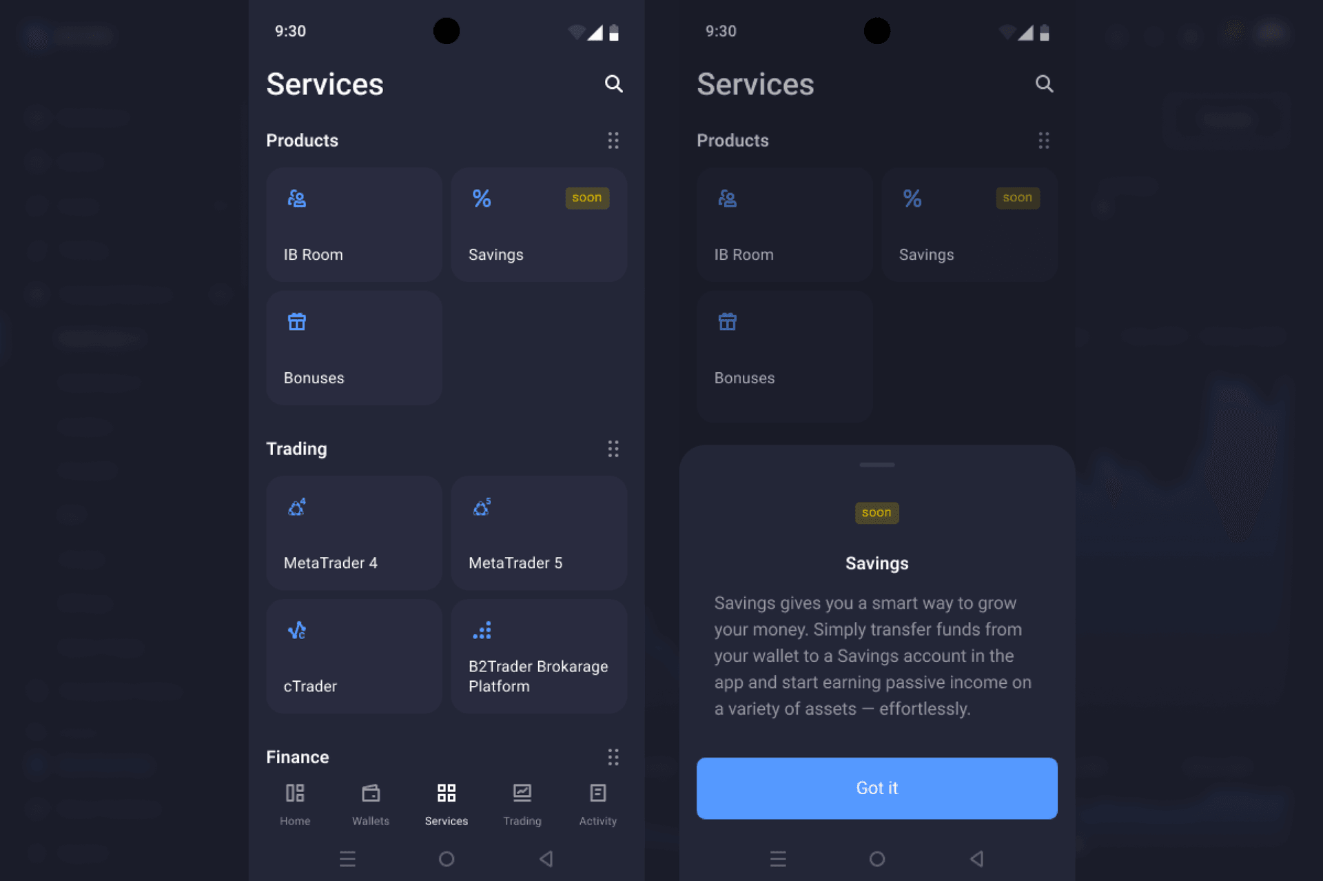 B2CORE Android mobile app services