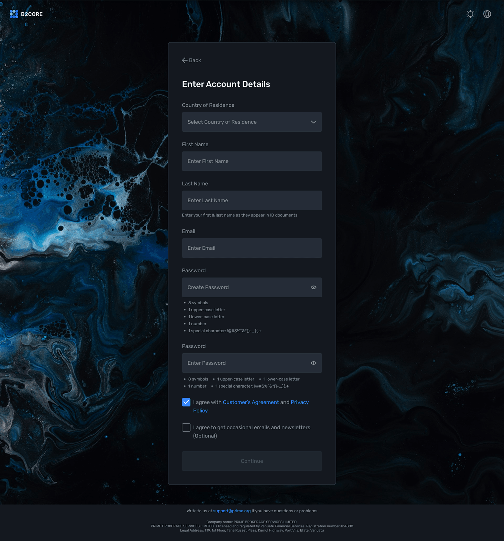 B2CORE V19 updated UI