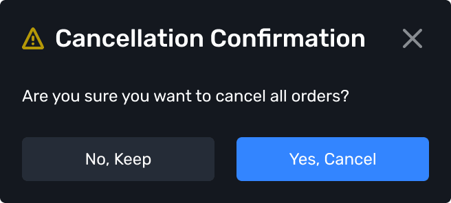 “Cancel all" Button