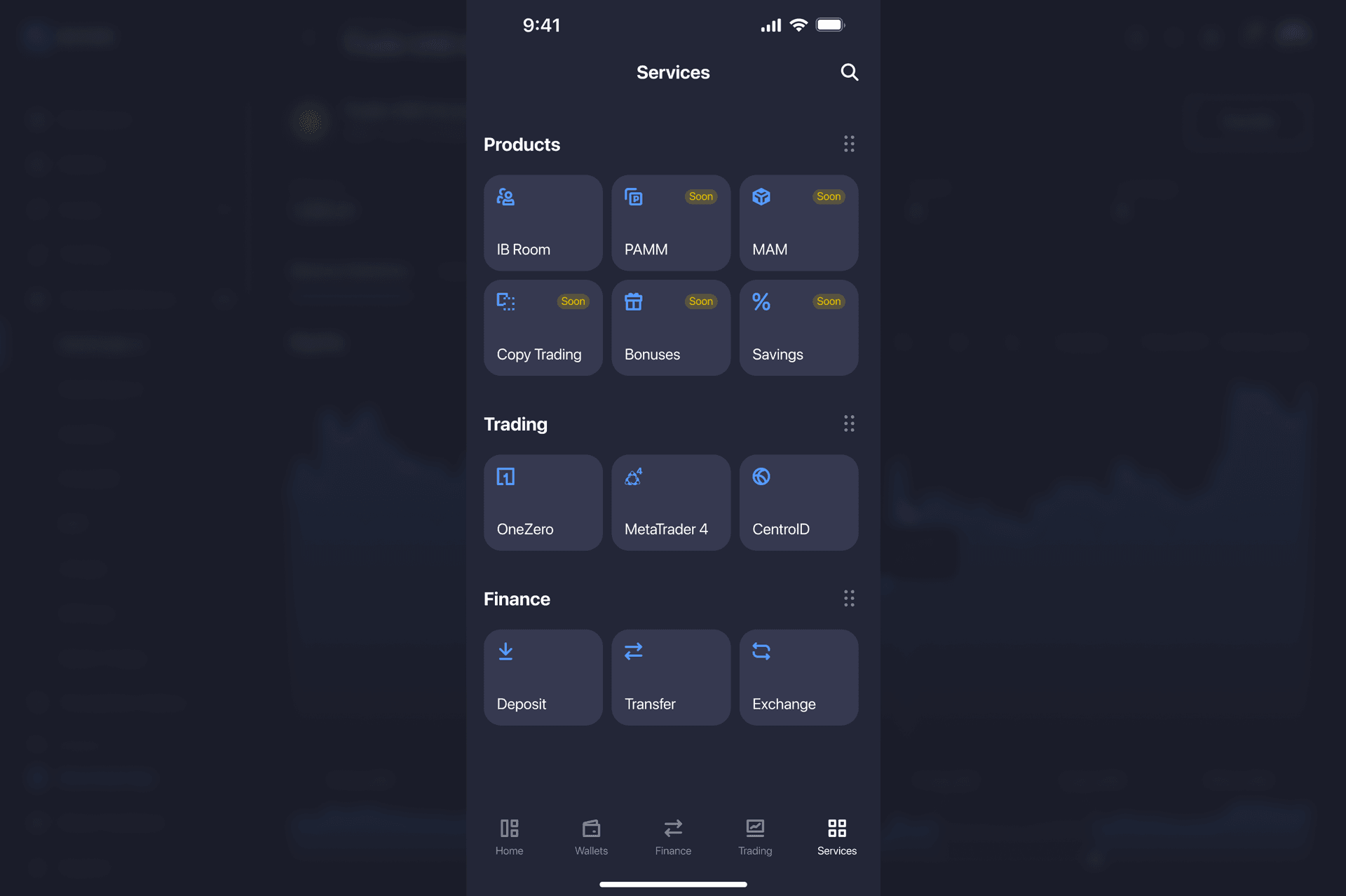 Custom Tile Items in the Services Screen