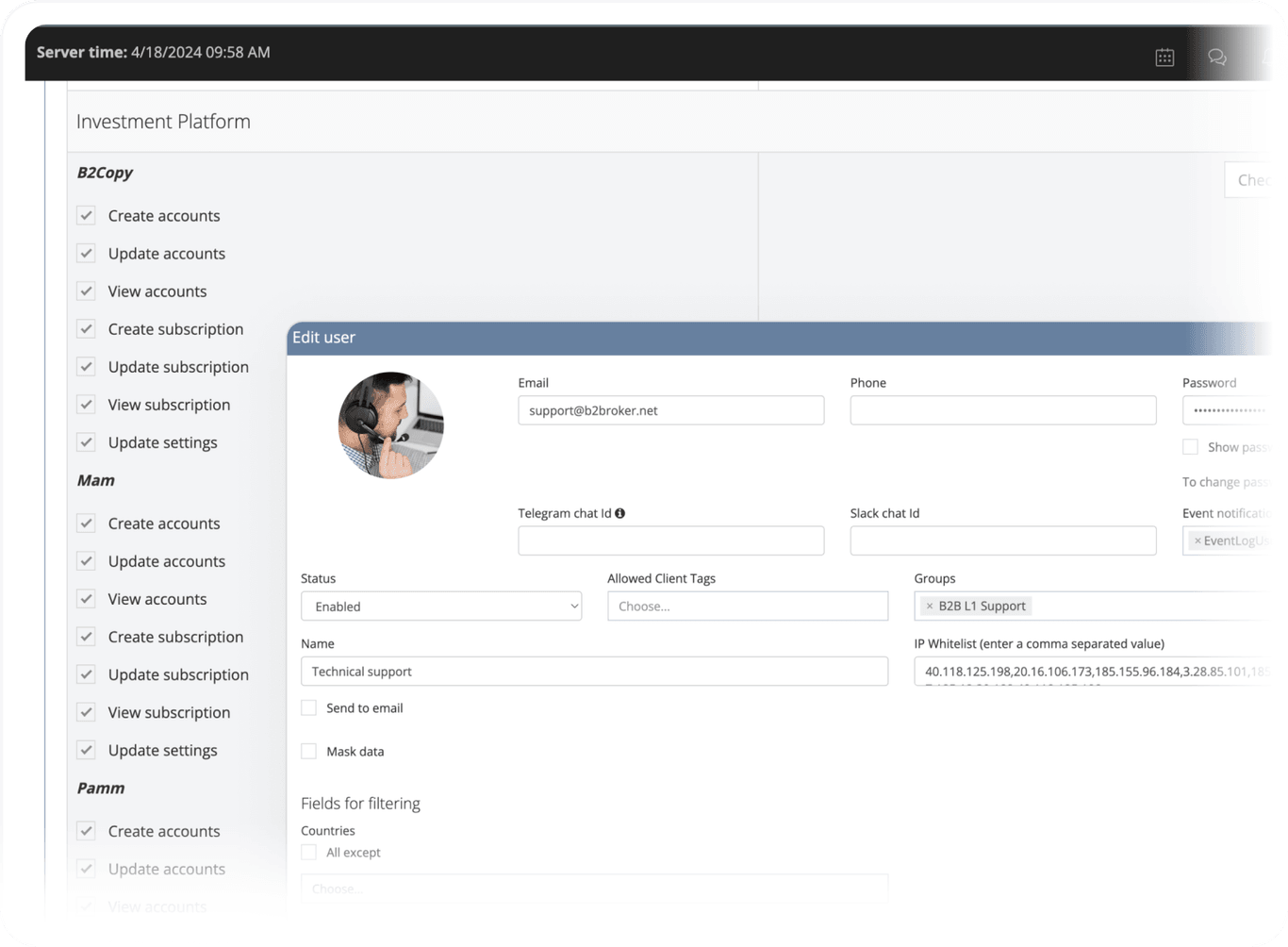 Group user access management