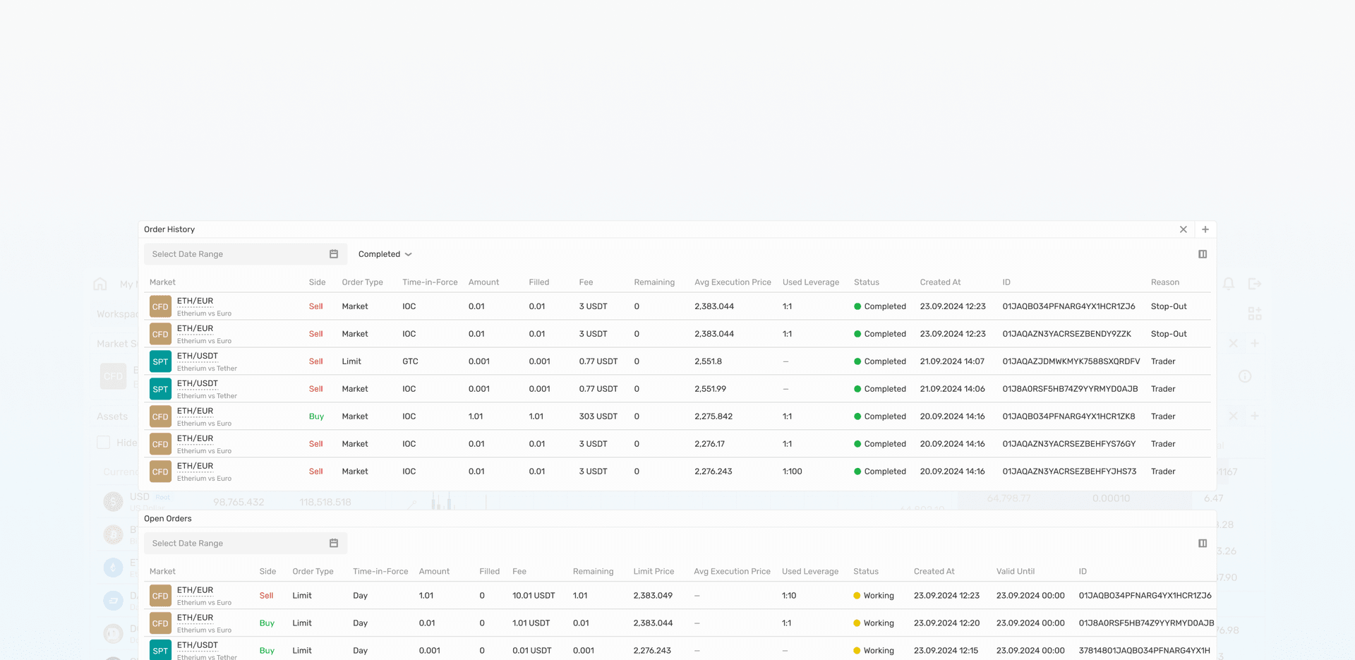 Orders Widget