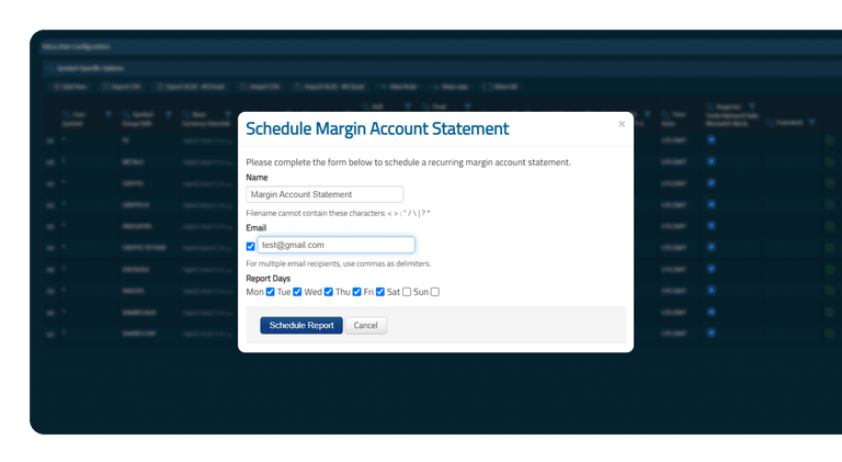 Scheduled Reporting Configuration