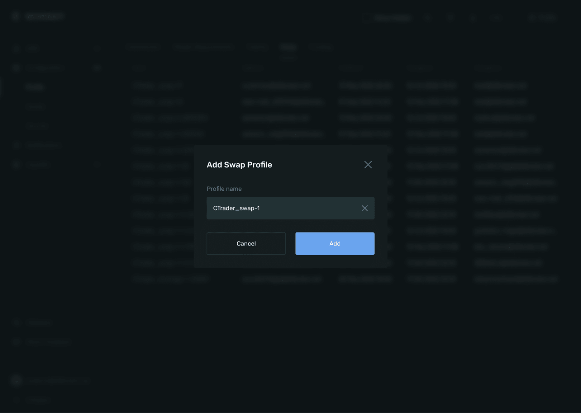 Swap Profile Planner and Editor