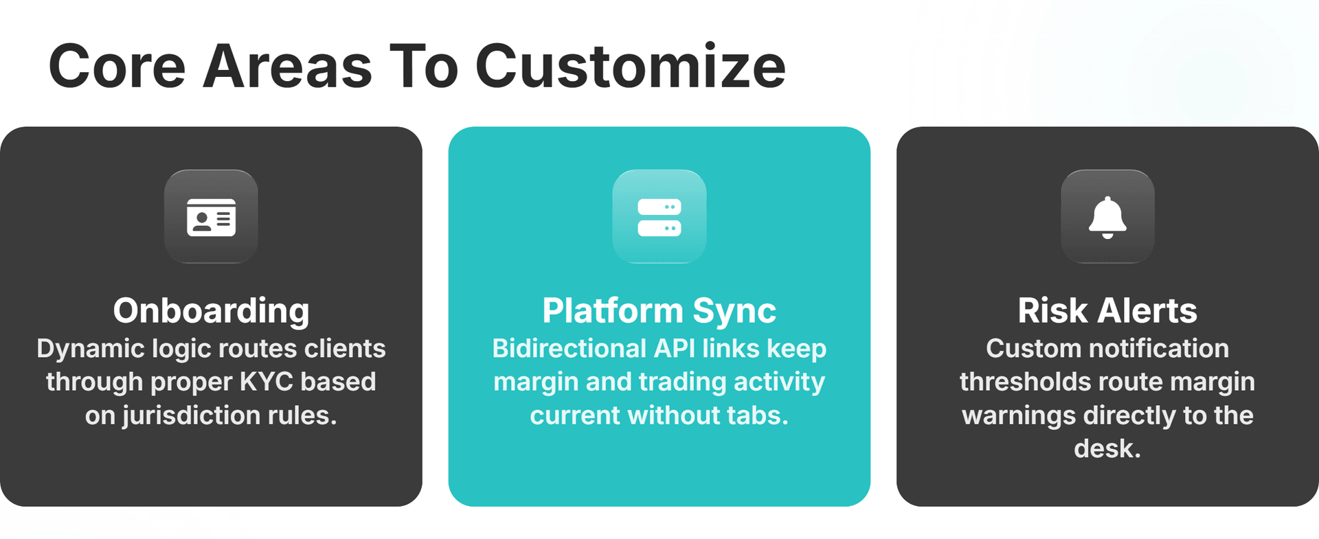 core areas to customize in CRM