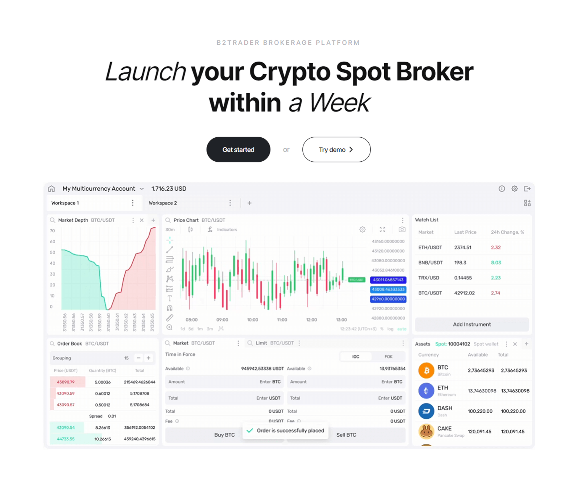 launch a crypto spot Broker within a Week with b2broker