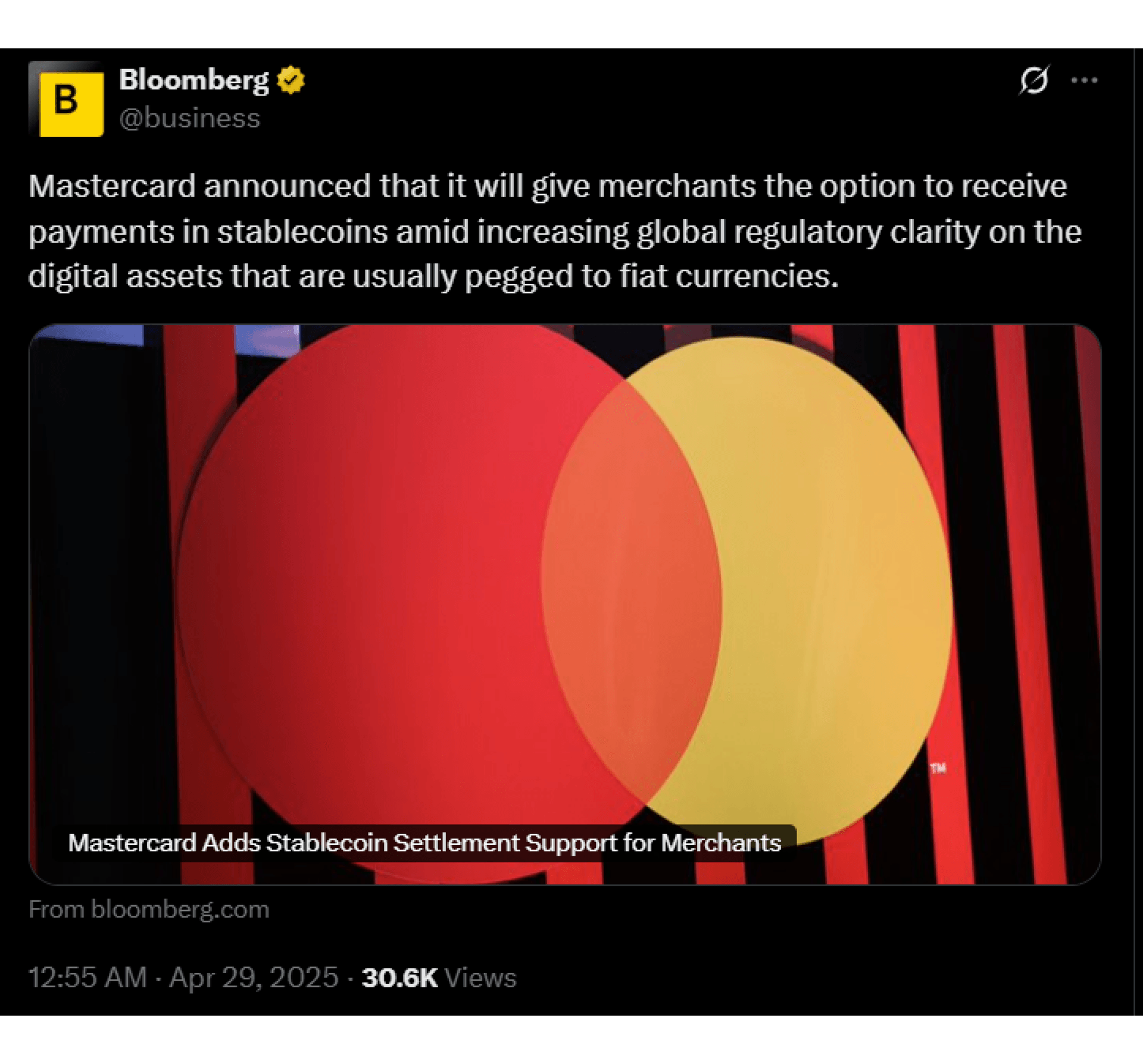 mastercard official announcement