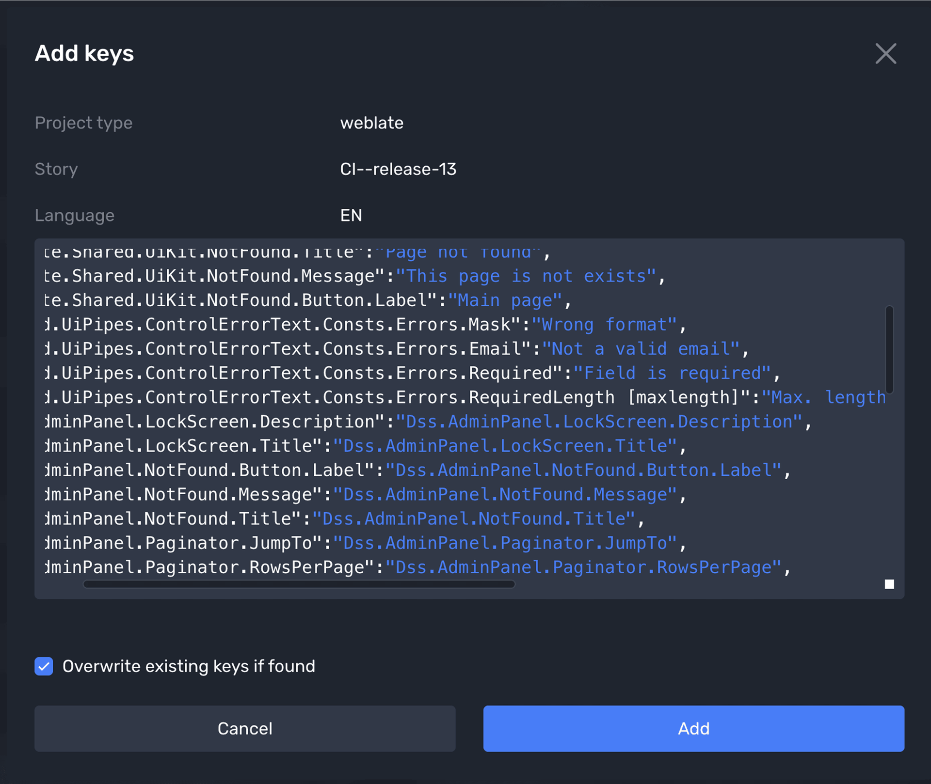 translation bulk-updating with Weblate