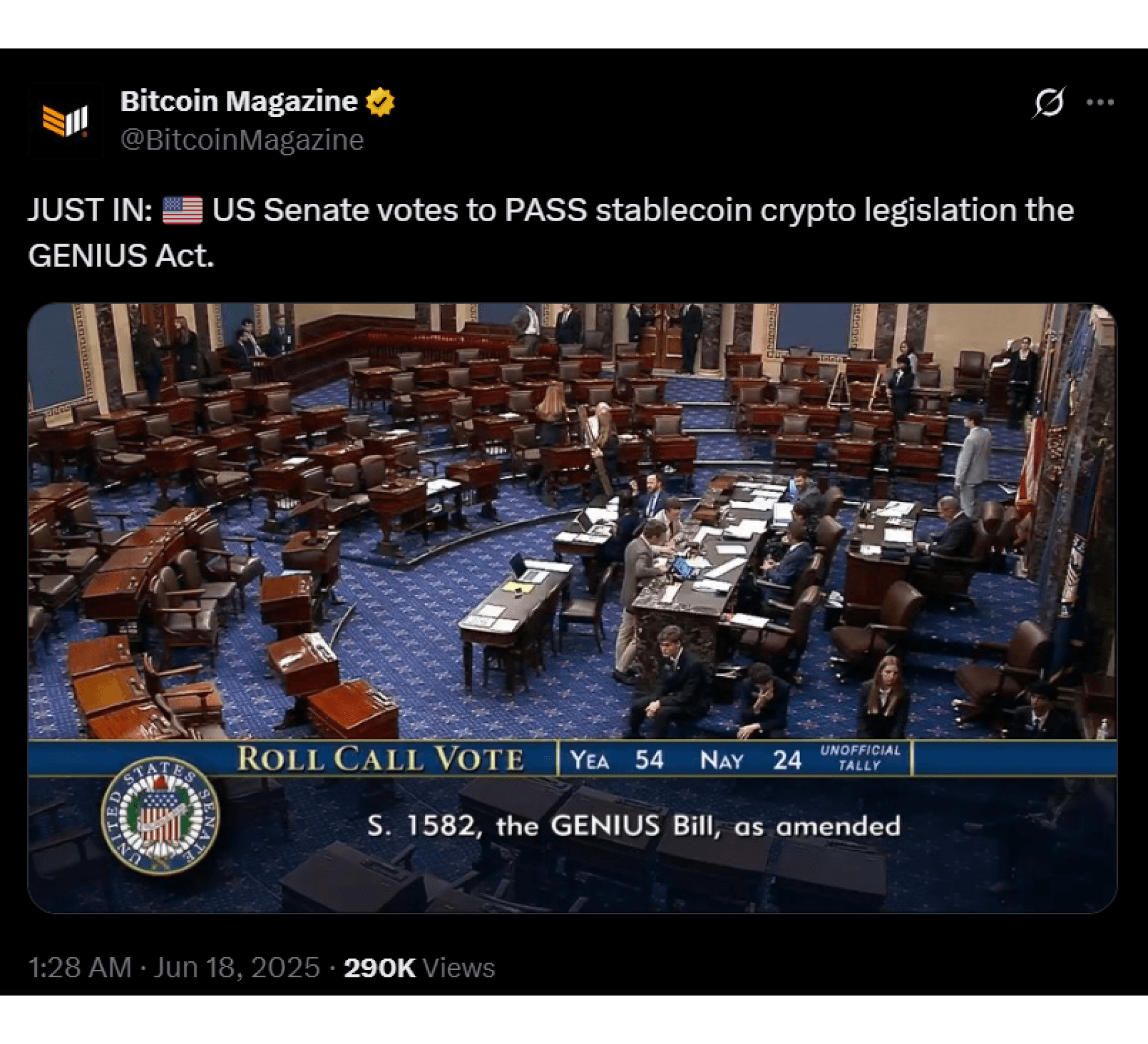 voting on the GENIUS Act