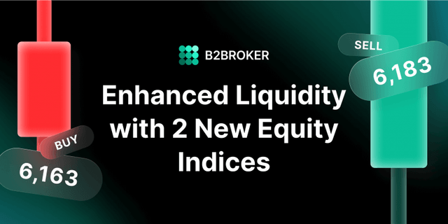 B2BROKER Expands Liquidity with 2 New Cash Indices