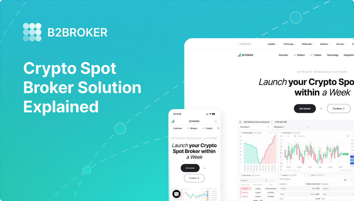 B2BROKER's Crypto Spot Broker solution