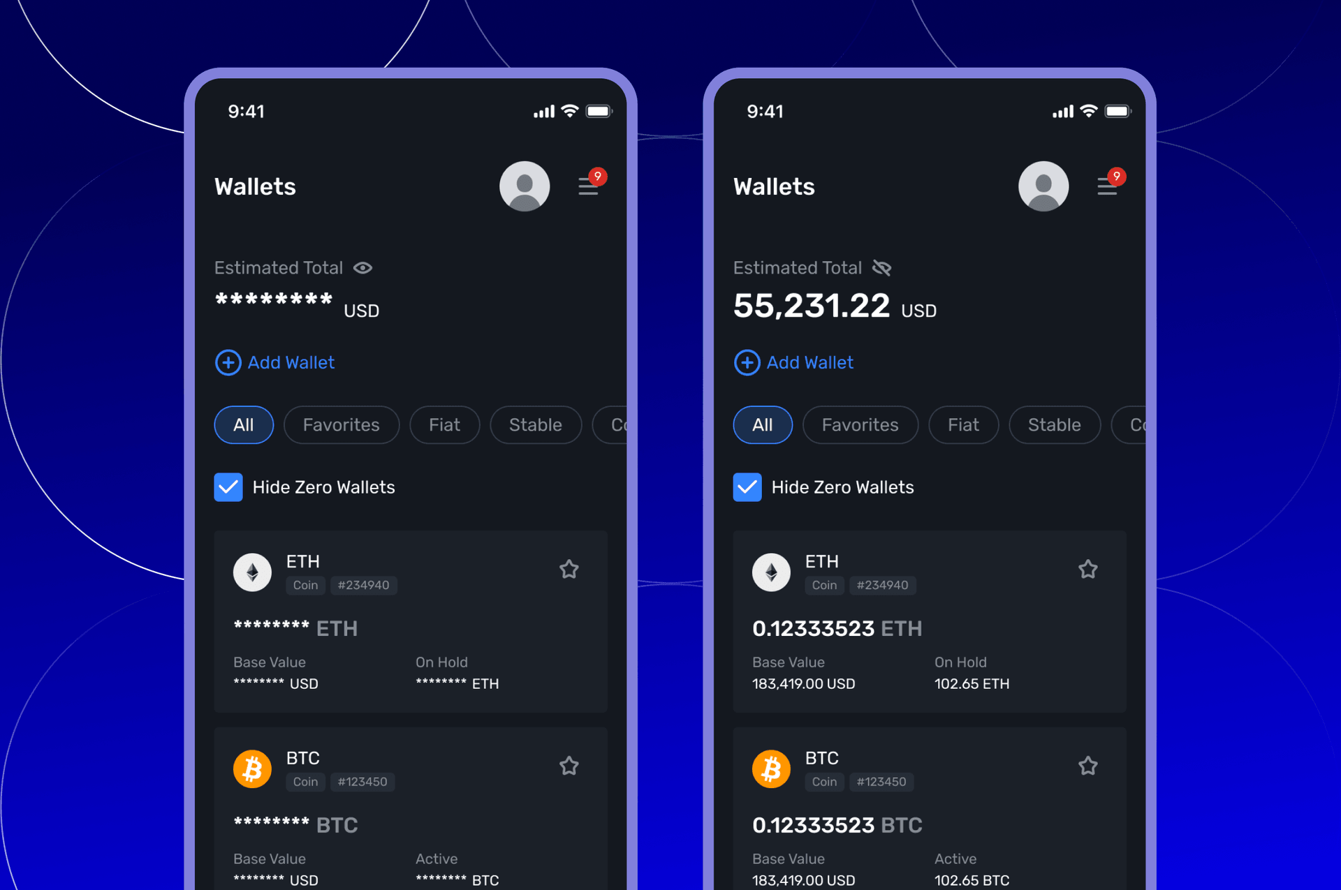 optimized wallet cards on mobile
