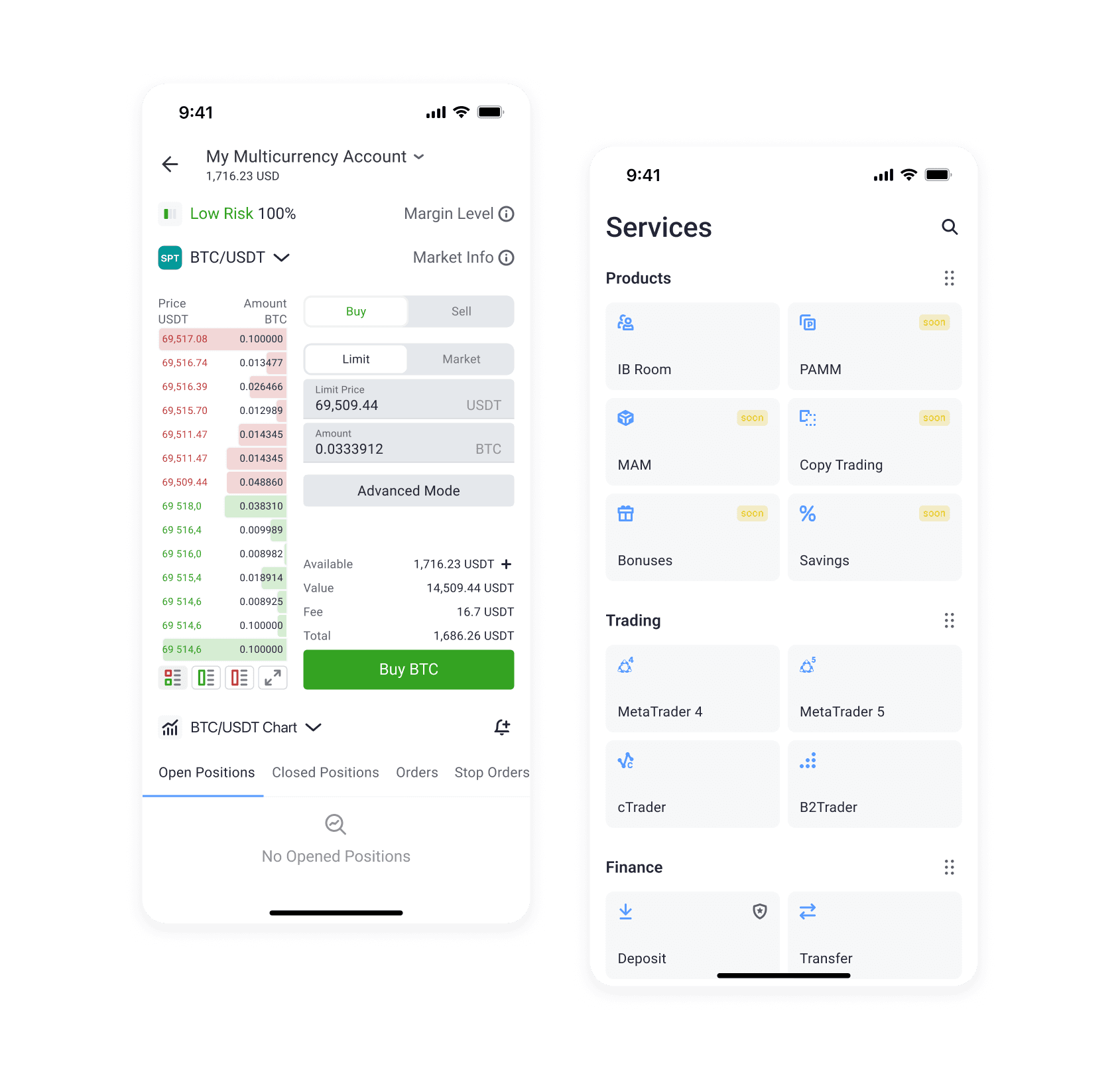 عملکرد روان اپلیکیشن موبایل — B2CORE