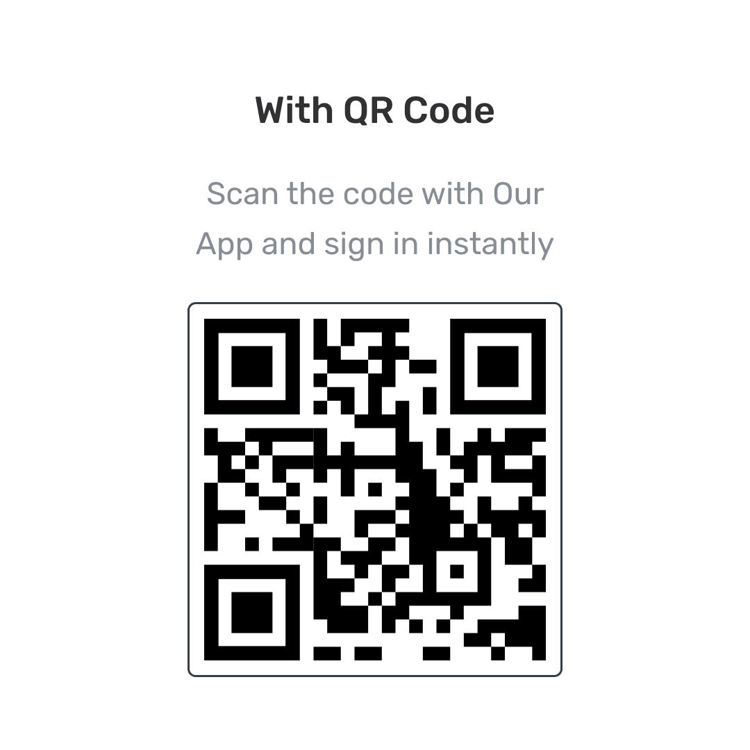 QR code login card