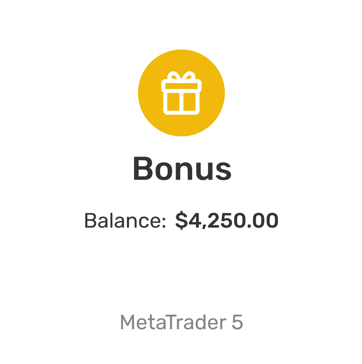 Bonus balance on a MetaTrader 5 account