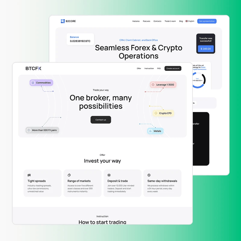 FinTech website examples