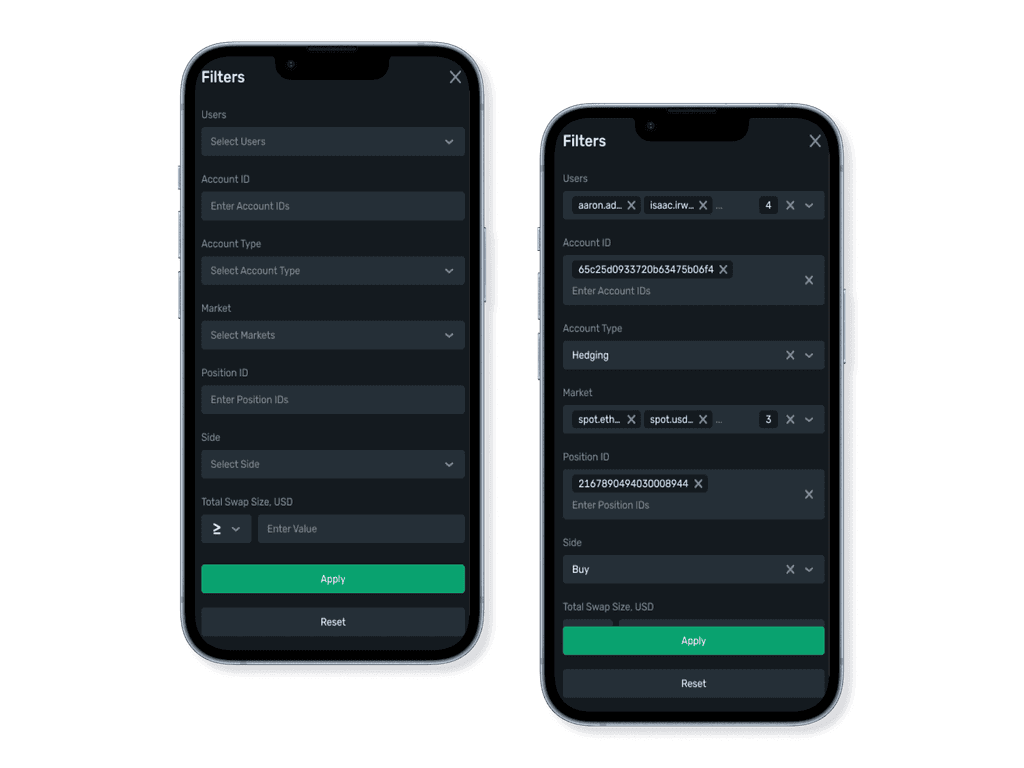 اختيار رافعة المتداول في طرفية B2TRADER
