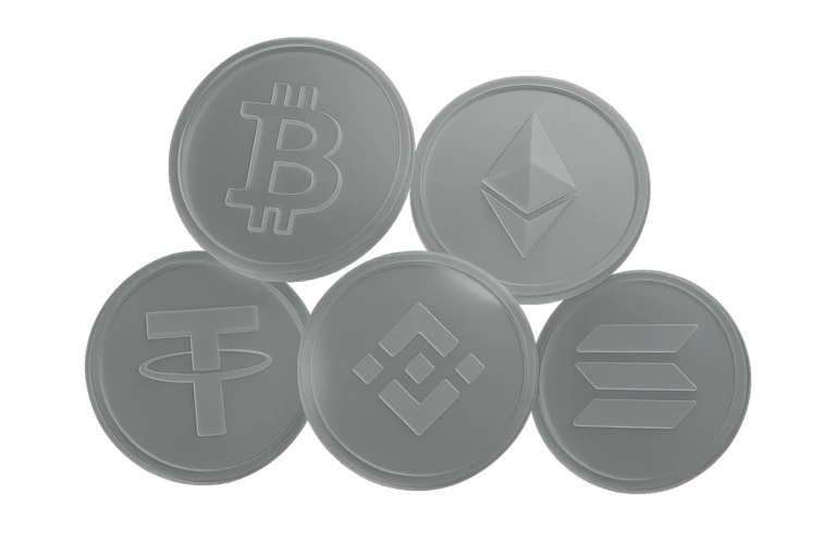 عملات رقمية منمّقة تمثّل المشاركة في سوق البلوكشين