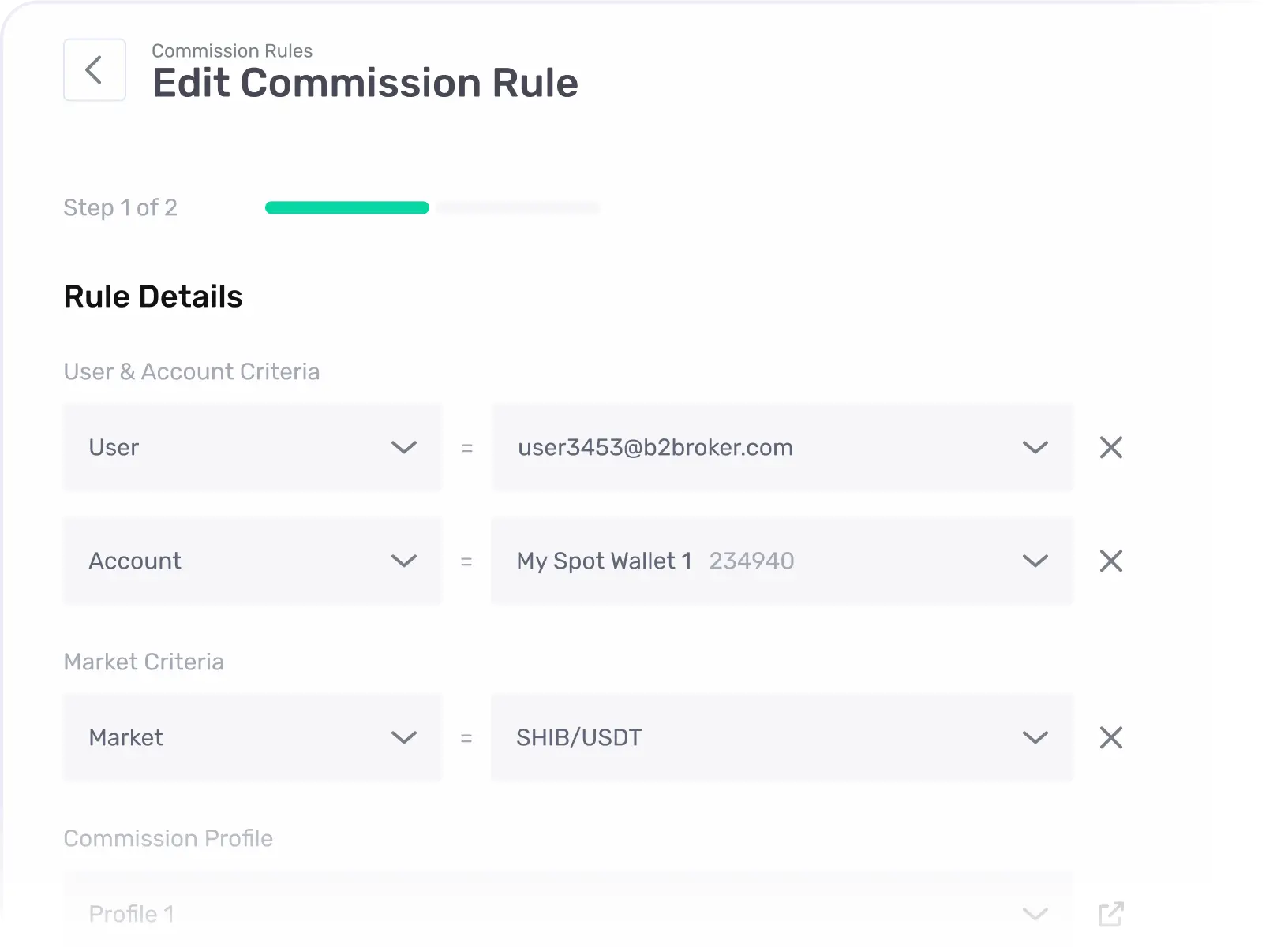 Impostazioni avvisi con schede di controllo globale e per account