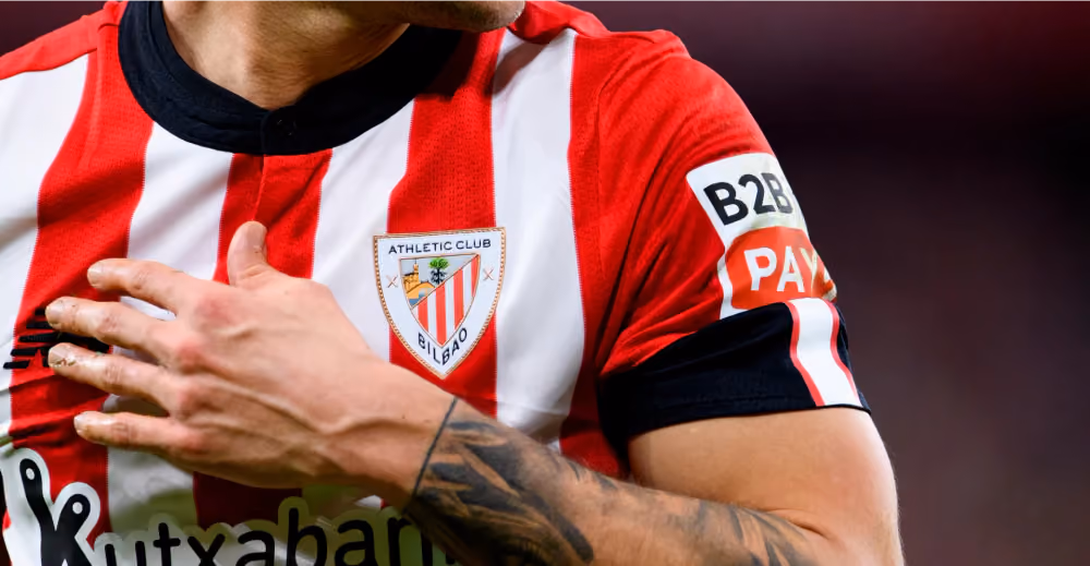 B2BINPAY logo displayed by Athletic Club