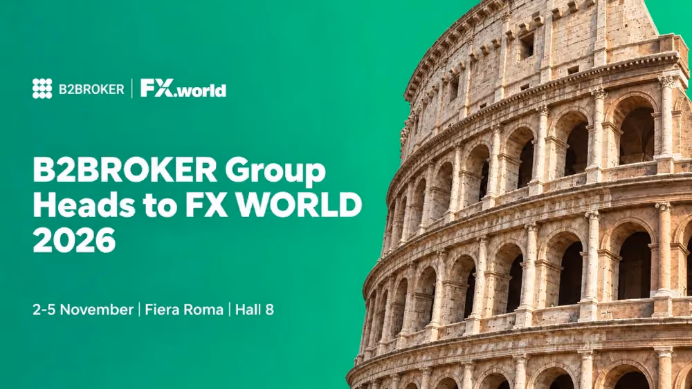 B2BROKER Group Heads to FX World 2026 in Rome
