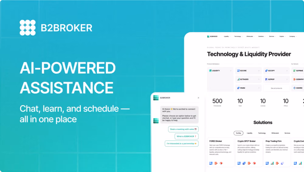 B2BROKER Launches AI-Powered Chatbot