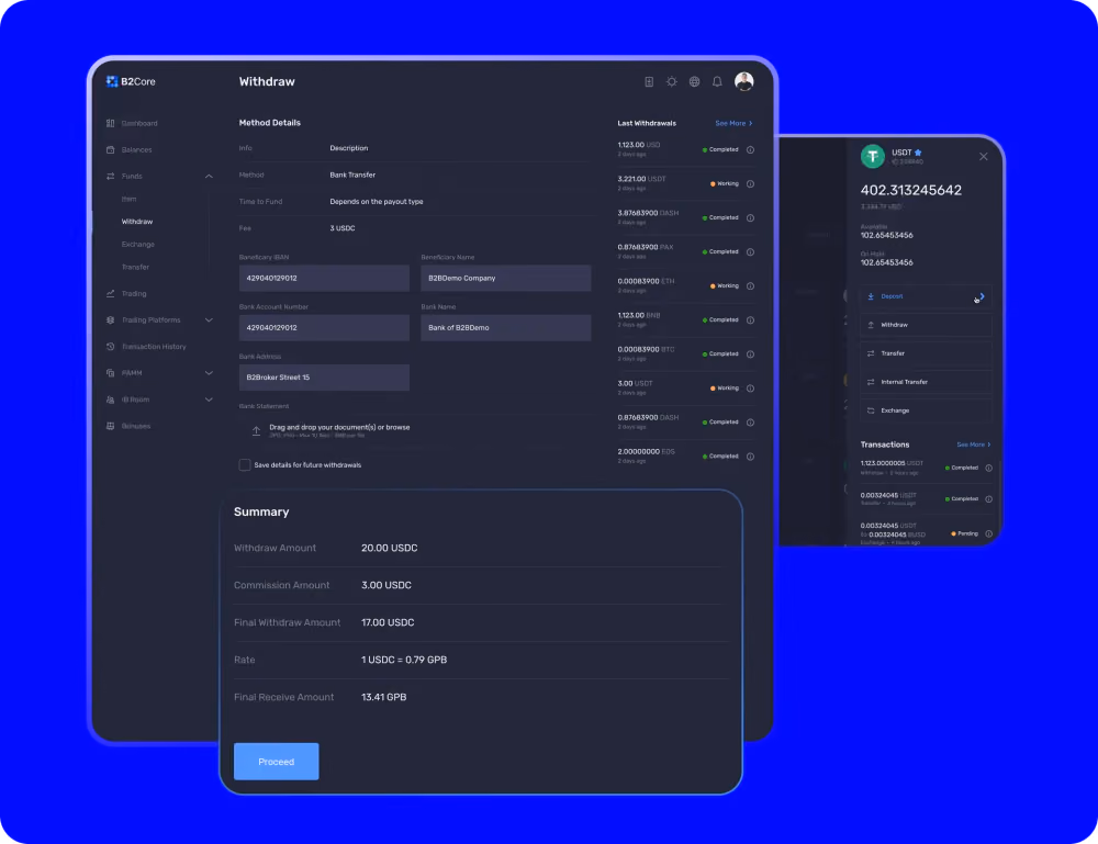 B2Core's New UI
