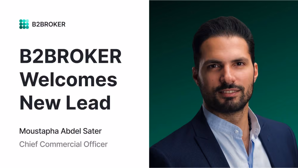 B2BROKER's new Chief Commercial Officer (CCO)