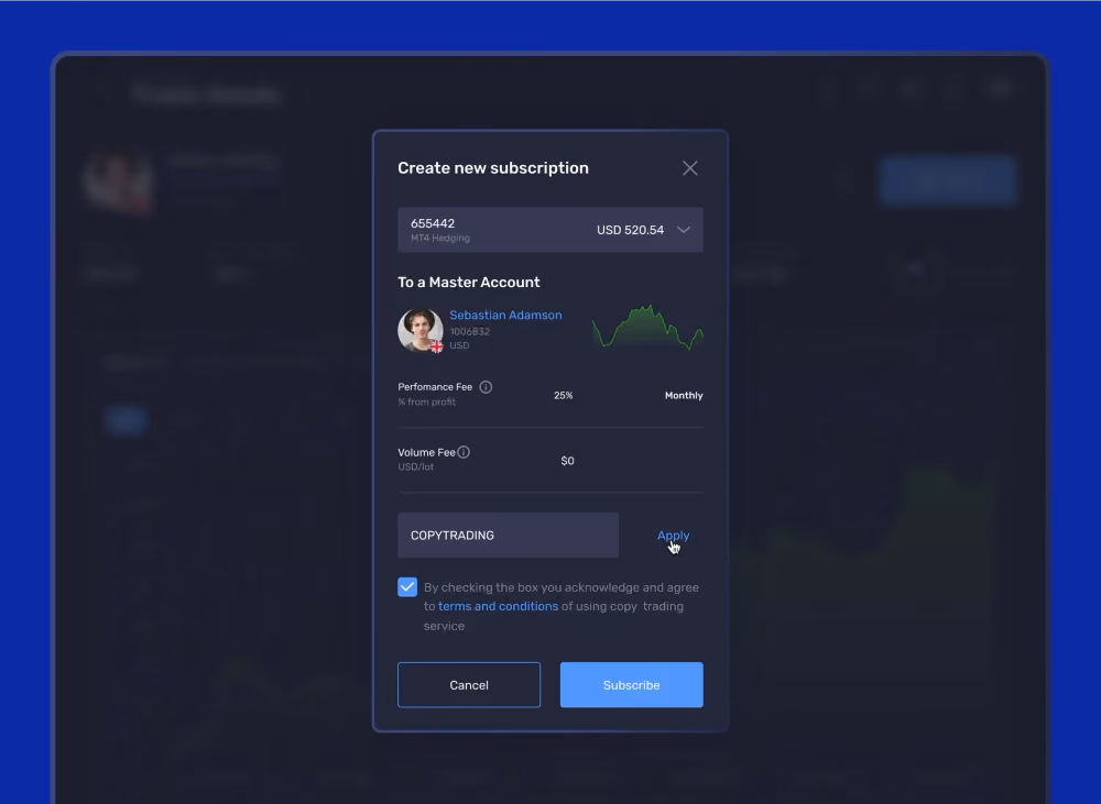 subscription creation