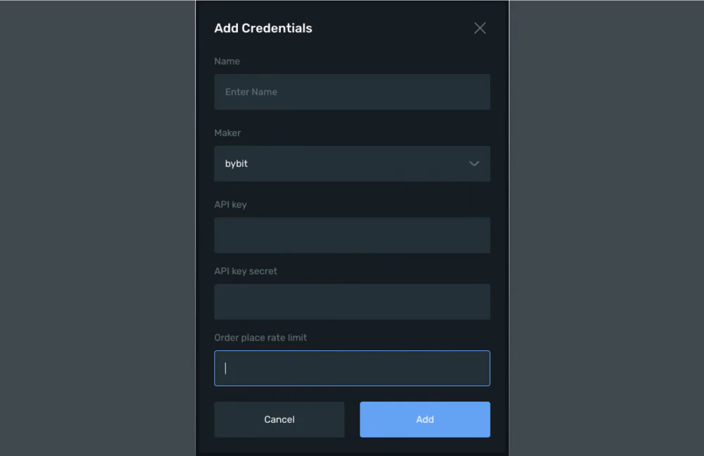 Bybit Adapter Rate Limits via UI