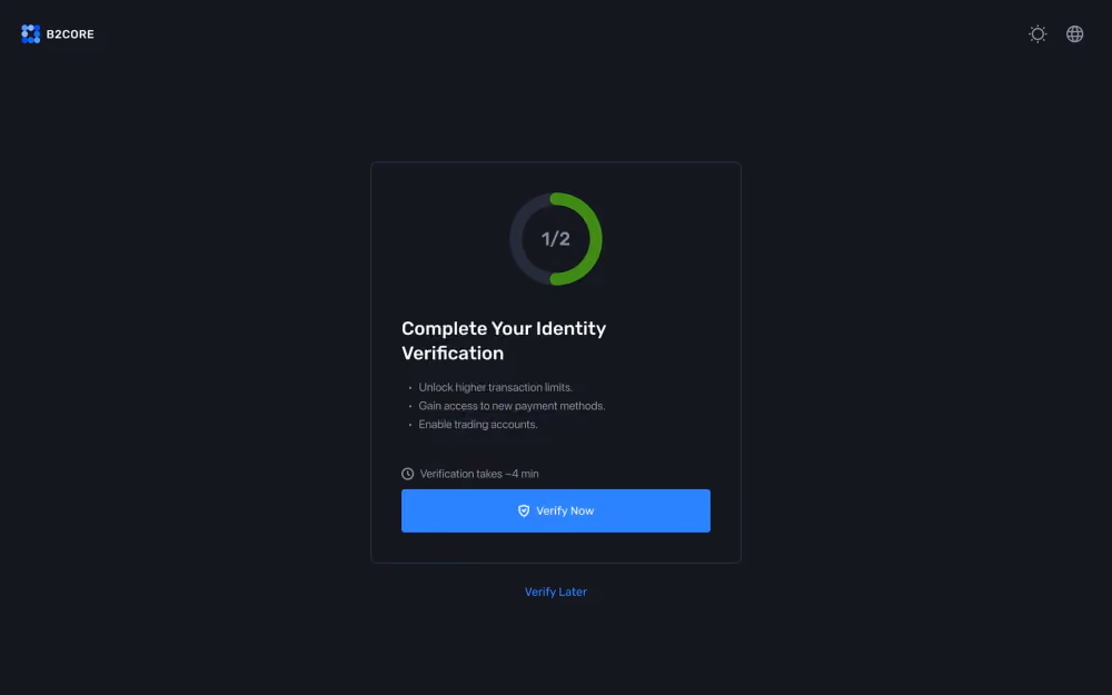 Instant Verification Post-Registration