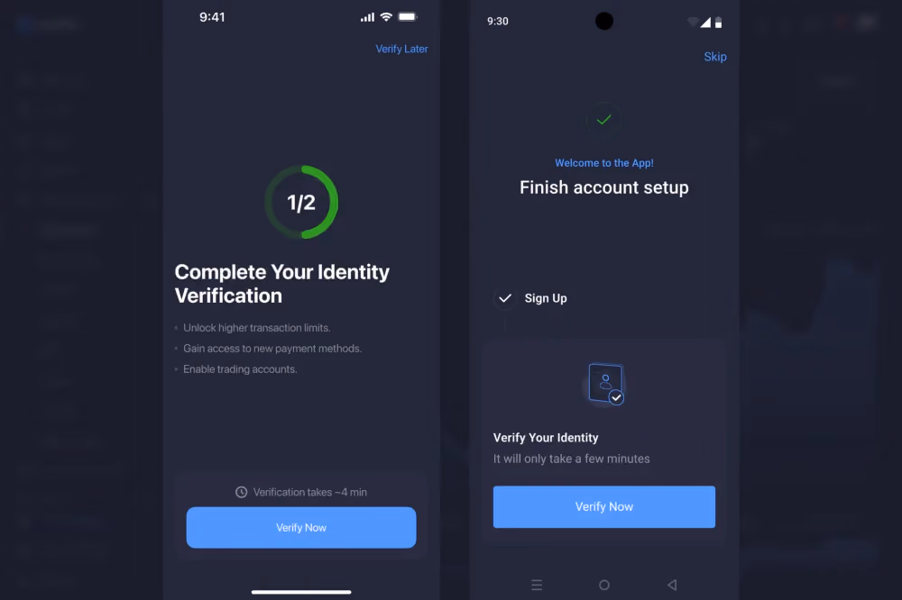 KYC verification in B2CORE iOS app