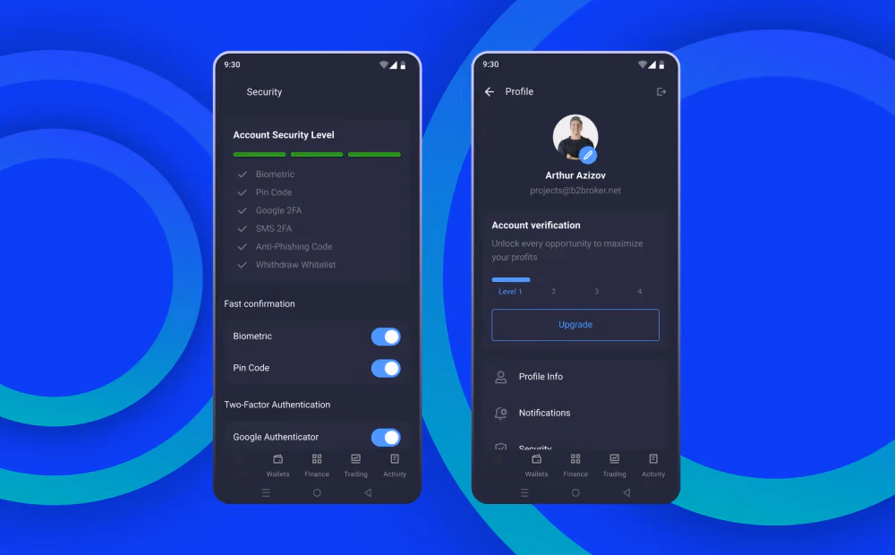 B2CORE Android App's Registration and KYC Verification