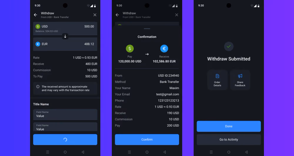 Redesigned Withdrawals for Total Clarity.