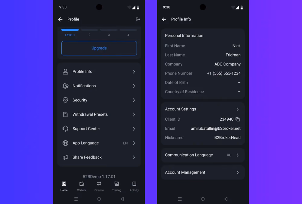 Updated Profile Section