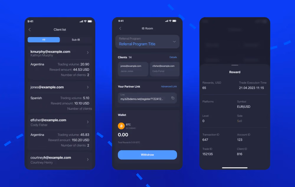 IB Clients reports in B2CORE iOS