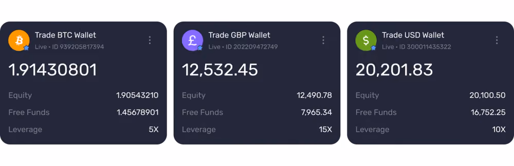 Trading Accounts Widget