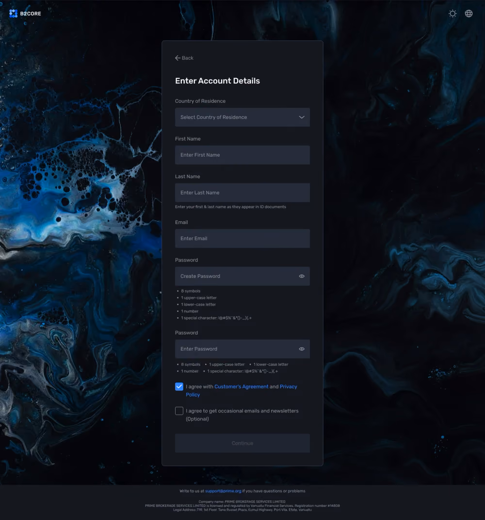 B2CORE V19 updated UI