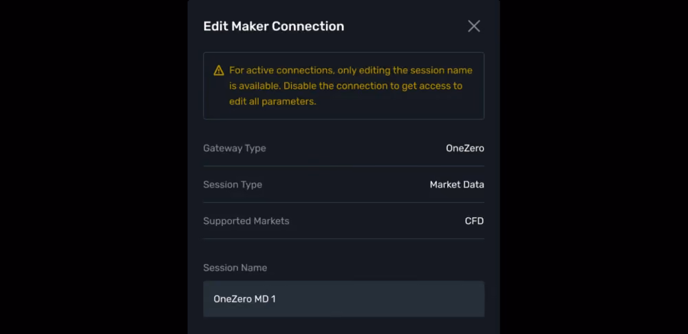 oneZero integration in B2TRADER