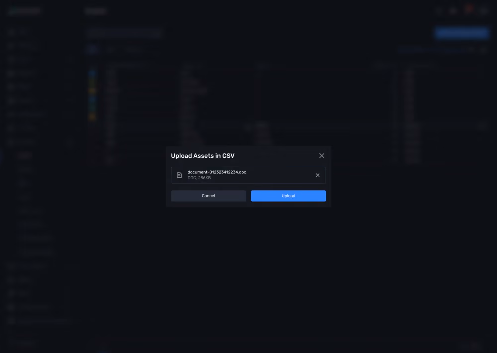 Asset Management with CSV Uploads