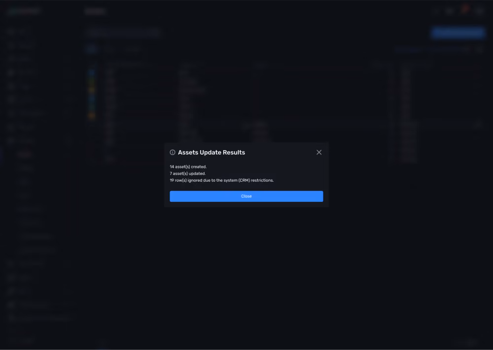 assets upload process