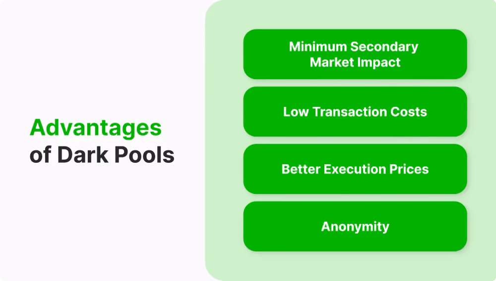 advantages of dark pools.