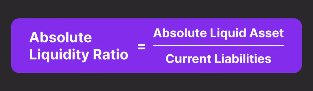 Absolute Liquidity Ratio formula