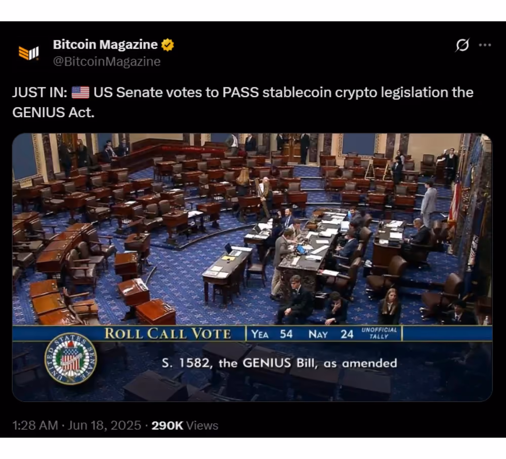 voting on the GENIUS Act