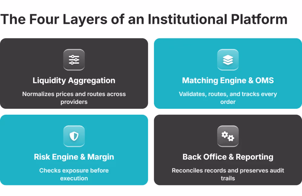 four layers of an institutional platform