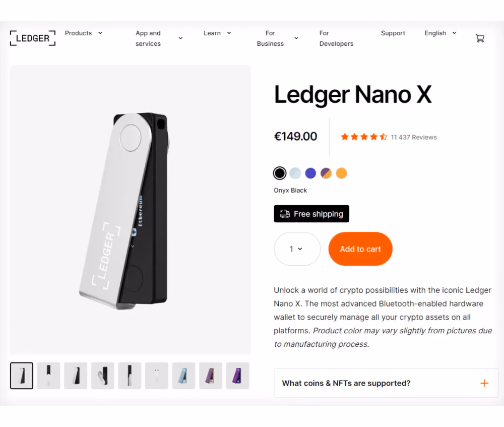 Ledger Nano X wallet