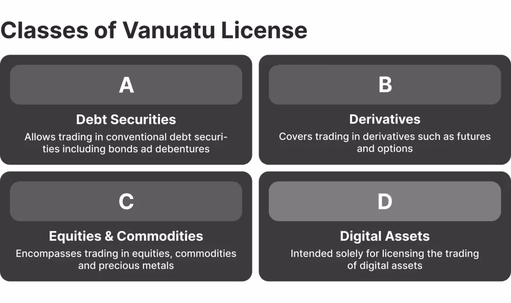 Classes of License and Scope of Activity