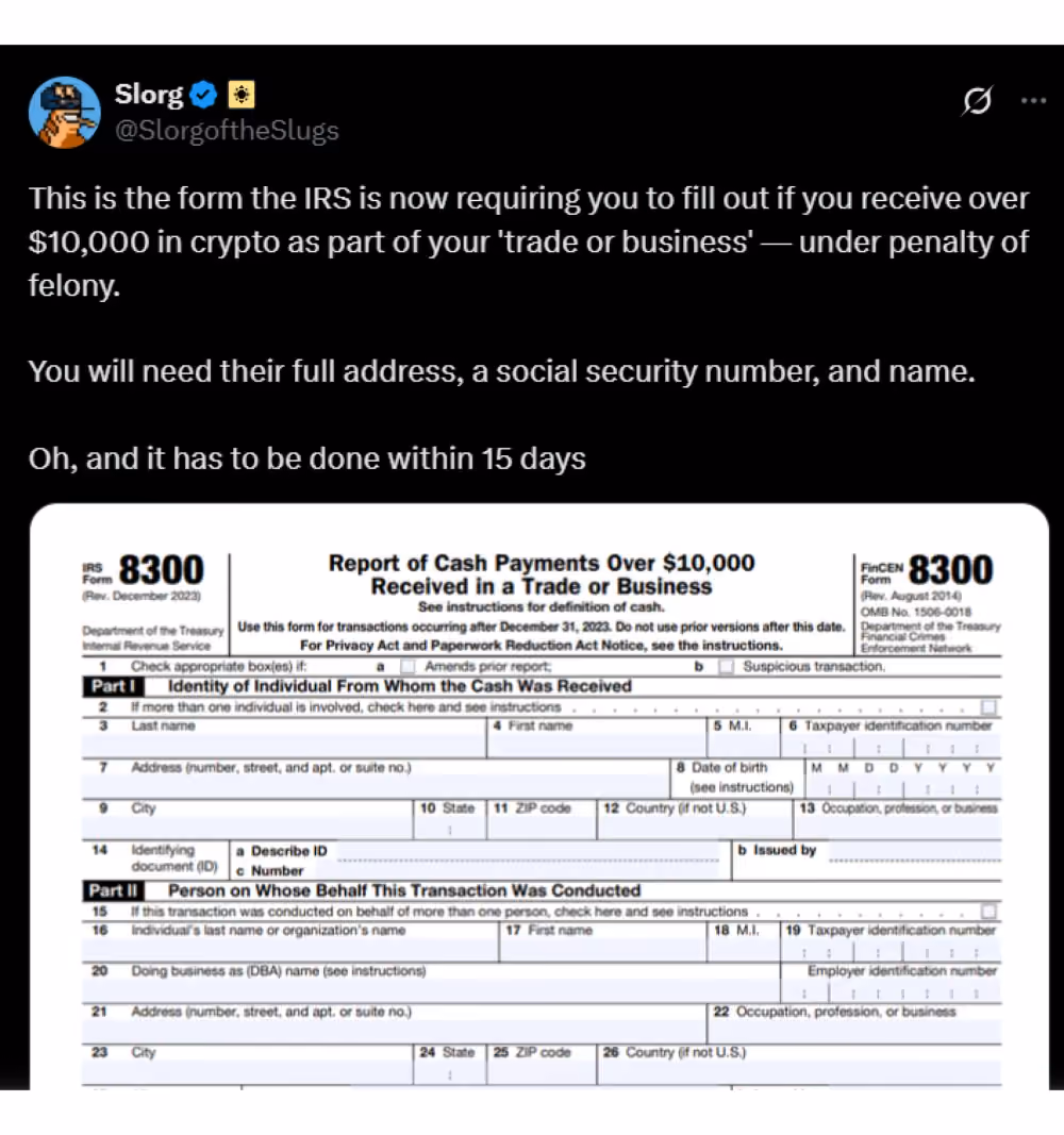 IRS Crypto Rule introduced